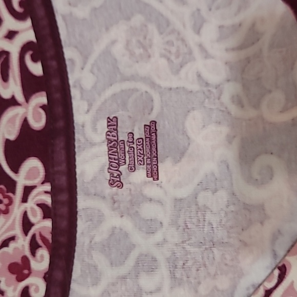 💥3for$12💥 St. John's Bay 3/4 length sleeve V-neck top size 2X - Picture 3 of 6